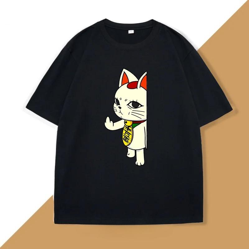 Dandadan Turbo Kitten T-shirt comic Cosplay Momo anime T-shirt, Casual comic men's T-shirt