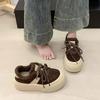 Platform bread shoes women's 2025 winter new heightening muffin piled warm wool cotton shoes casual sports board shoes