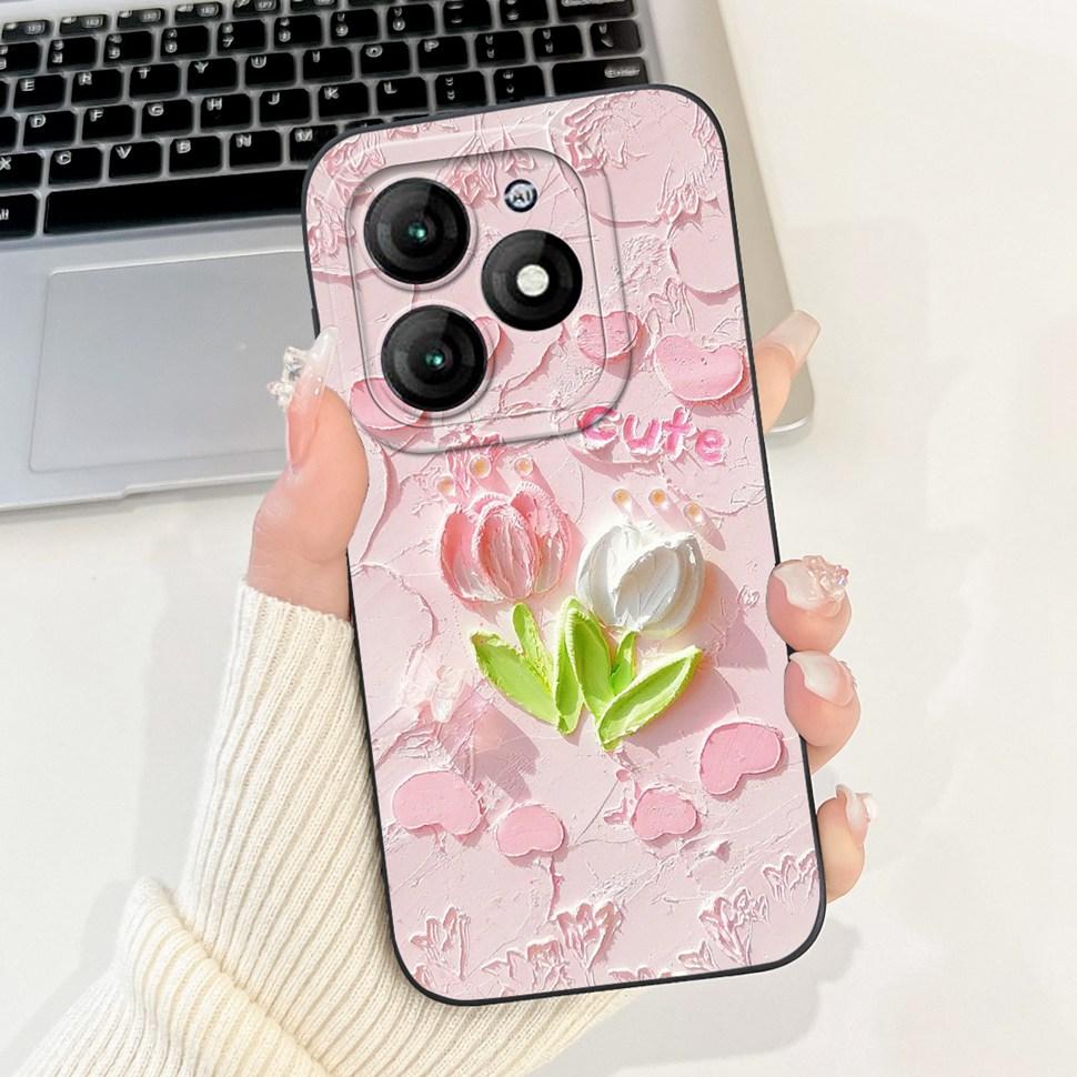 For ITEL A70 Case A665L Luxury Panda Painted Cover Silicone Soft TPU Phone Case For ITEL  A 70 80 A70 A80 ShockProof Back Cover