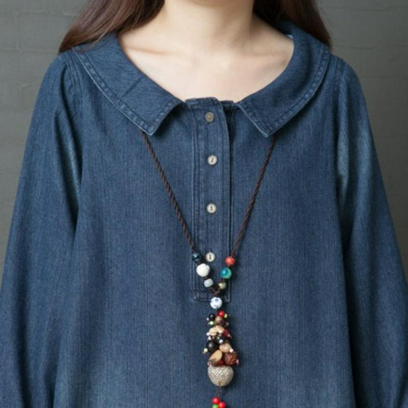 Autumn Loose Plus Size Women's Fashion and Comfortable Denim Shirt Skirt Women