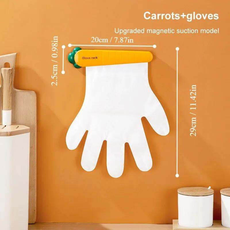 

1 комплект Зажим для перчаток-морковок Стойка для хранения одноразовых перчаток со 100 перчатками Магнитные стойки для перчаток Не требуют сверления 1pcs