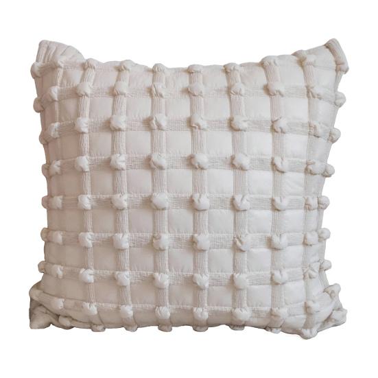 Pillowcase Easy Care Solid Color Design Replaceable 3D Bubble Sofa Cushion Cover Living Room Bedroom 45x45cm бежевый 1290₽