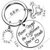 Stainless Steel Inspirational Horses Keychain Charms Jewelry Best Gifts Birthday Christmas For Women Men