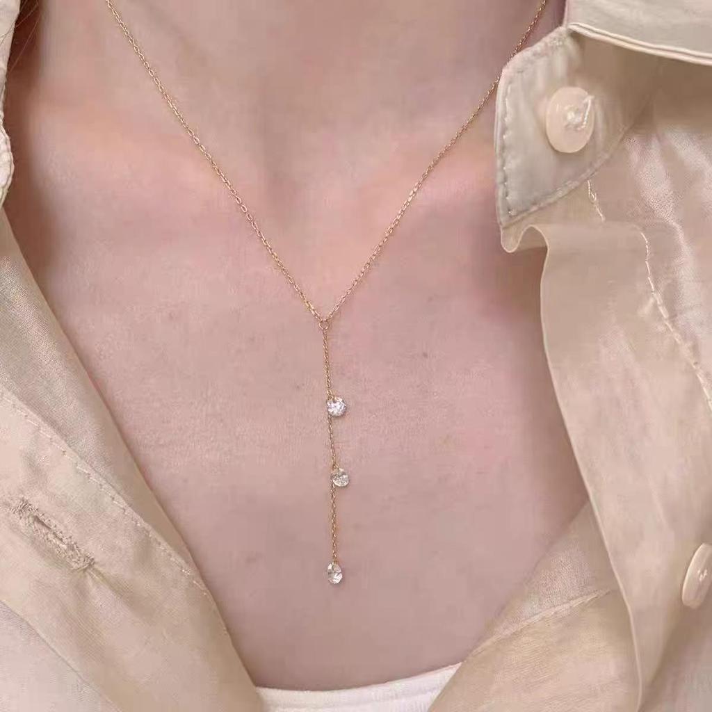 Elegant Gold Beaded Necklace for Women - 2024 Clavicle Chain, Luxury Neck Accessory