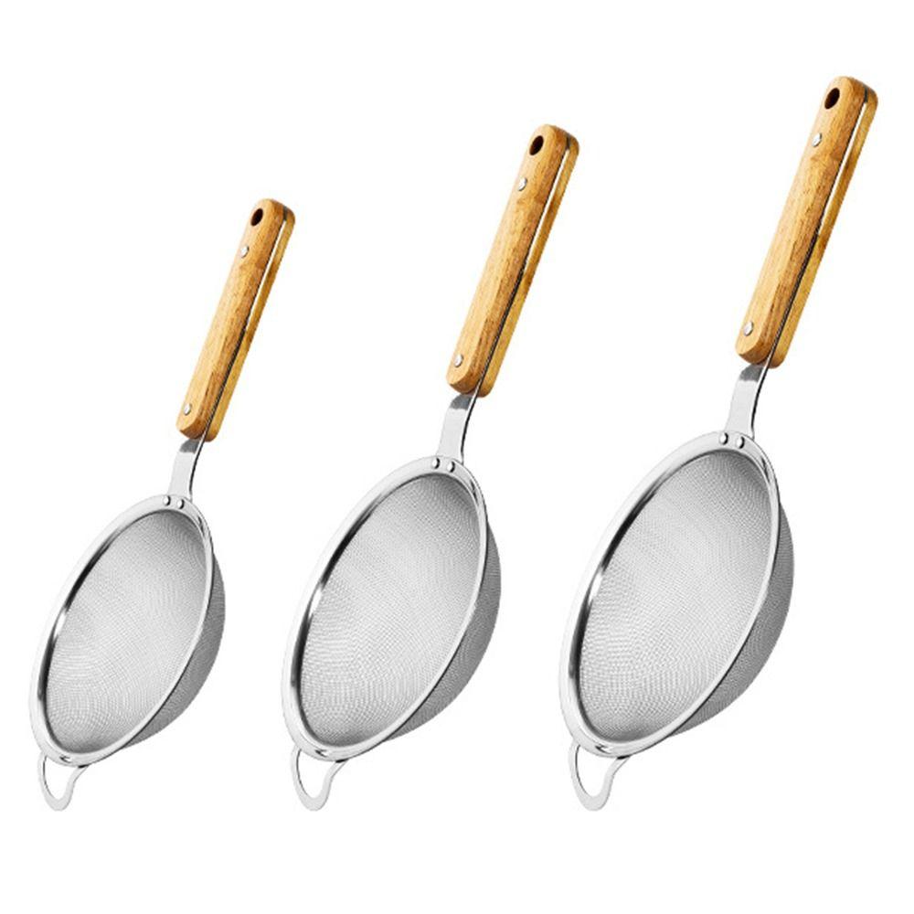 Stainless Steel Food Strainer Colander Rust-Proof Cocktail Sieve New Tea Strainer  for Kitchen