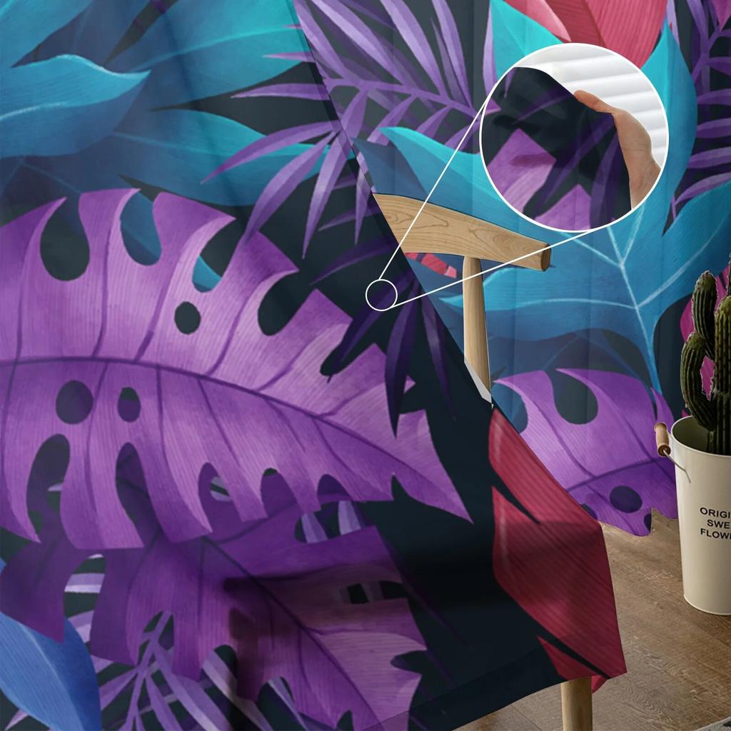 Palme Monstera Textur Tll Vorhnge fr Schlafzimmer Halle Wohnzimmer Dekor  Chiffon Vorhang fr Balkon Kche Hause Vorhnge  zu niedrigen Preisen im  Onlineshop Joom kaufen