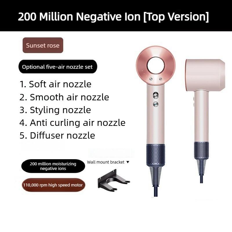 High Power Silent Hair Dryer Negative Ion Hair Care High-Speed Hair Blower Household Professional Hair Blowing Machine