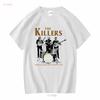Vintage The Killers World Destruction Tour Band T-Shirt U4581 Vintage Gewaschen Dehnbar Bequem Unisex Oberteil Für Den Alltag