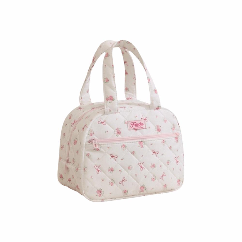 Durable Lunch Tote Bag Portable Food Container Bag Polka Dots Insulated Lunch Bag Office