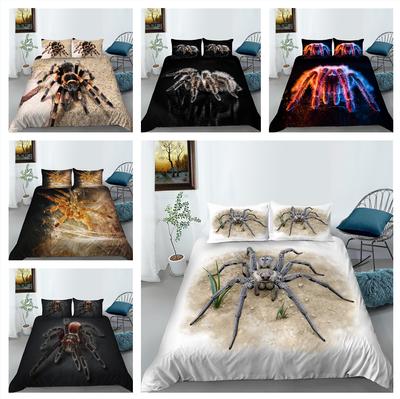 Bettwäsche 155x220 Spinnen 3D – Mikrofaser Bettbezug Set Mit 2 Kissenbezügen 80x80 Cm