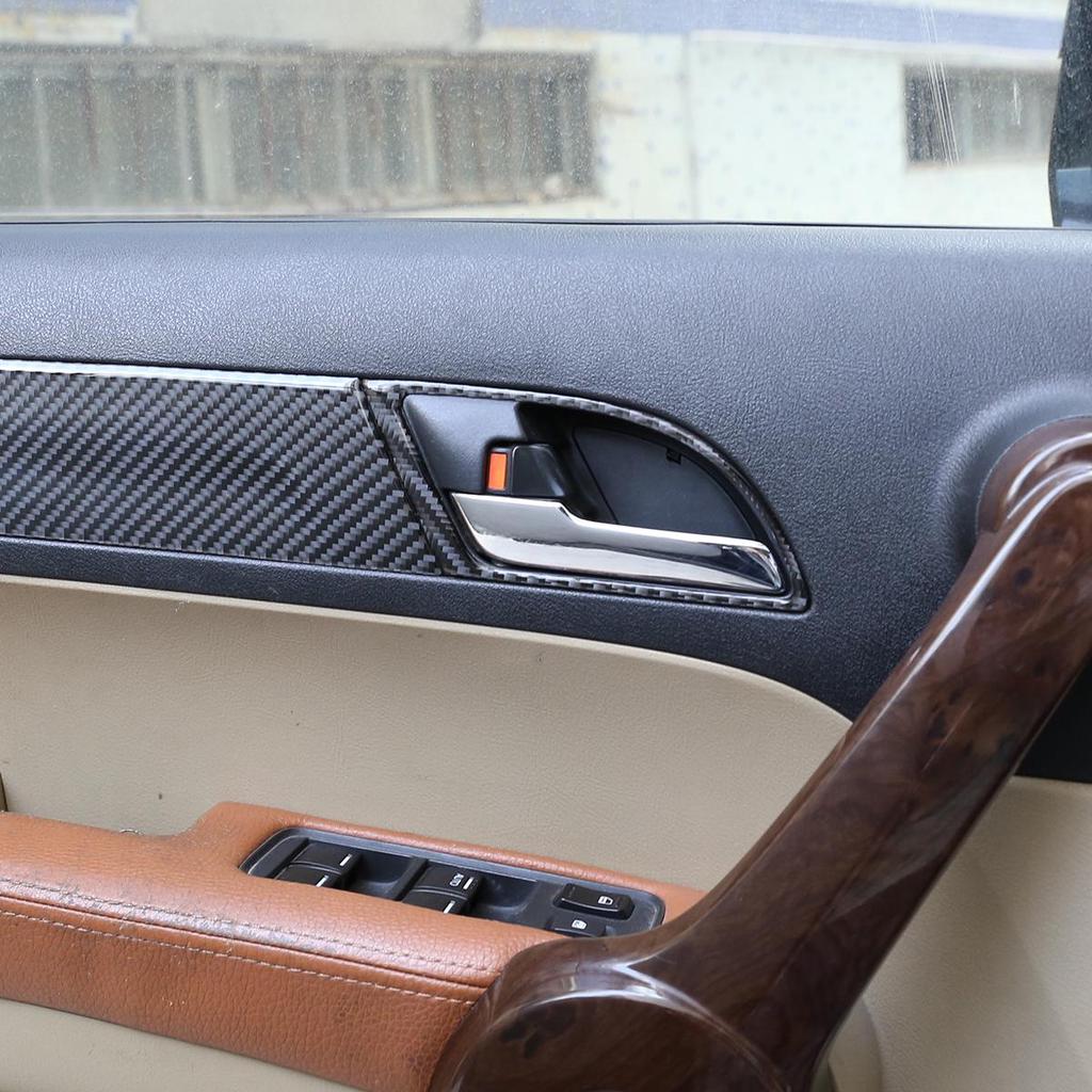 4Pcs For Honda CR-V CRV 2007-2011 Carbon Fiber Interior Door Handle Panel Cover 4Pcs For Honda CR-V CRV 2007-2011 Carbon Fiber Interior Door Handle Panel Cover