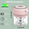 Electric Mini Garlic Chopper, 250ML USB Mini Food Chopper Garlic Mincer, Vegetable Chopper, Onion Chopper, Portable Small Food Processor