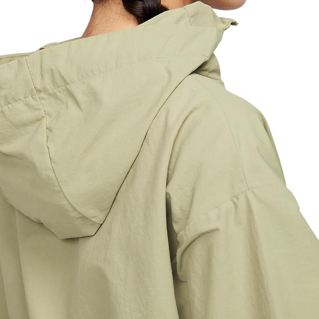 Nike Solid Color Hooded Zip-Up Casual Jacket Women Outerwear Olive-Green FN3670-386