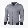 New Style Sweater Zipper Stand Collar Sweater Jacket Men's Casual Plaid Cardigan
