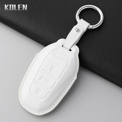 Genuine Leather Car Key Case Cover For Peugeot 2008 3008 4008 5008 308 408 508 Citroen C1 C2 C4 C6 C3-Xr Picasso Grand Ds3 Ds5