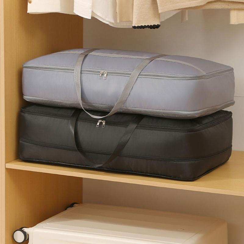 Large Capacity Vacuum Compression Storage Bag for Quilt Blankets and Clothing with Sturdy Handle Ideal for Home Organization Moving Packing and Travel