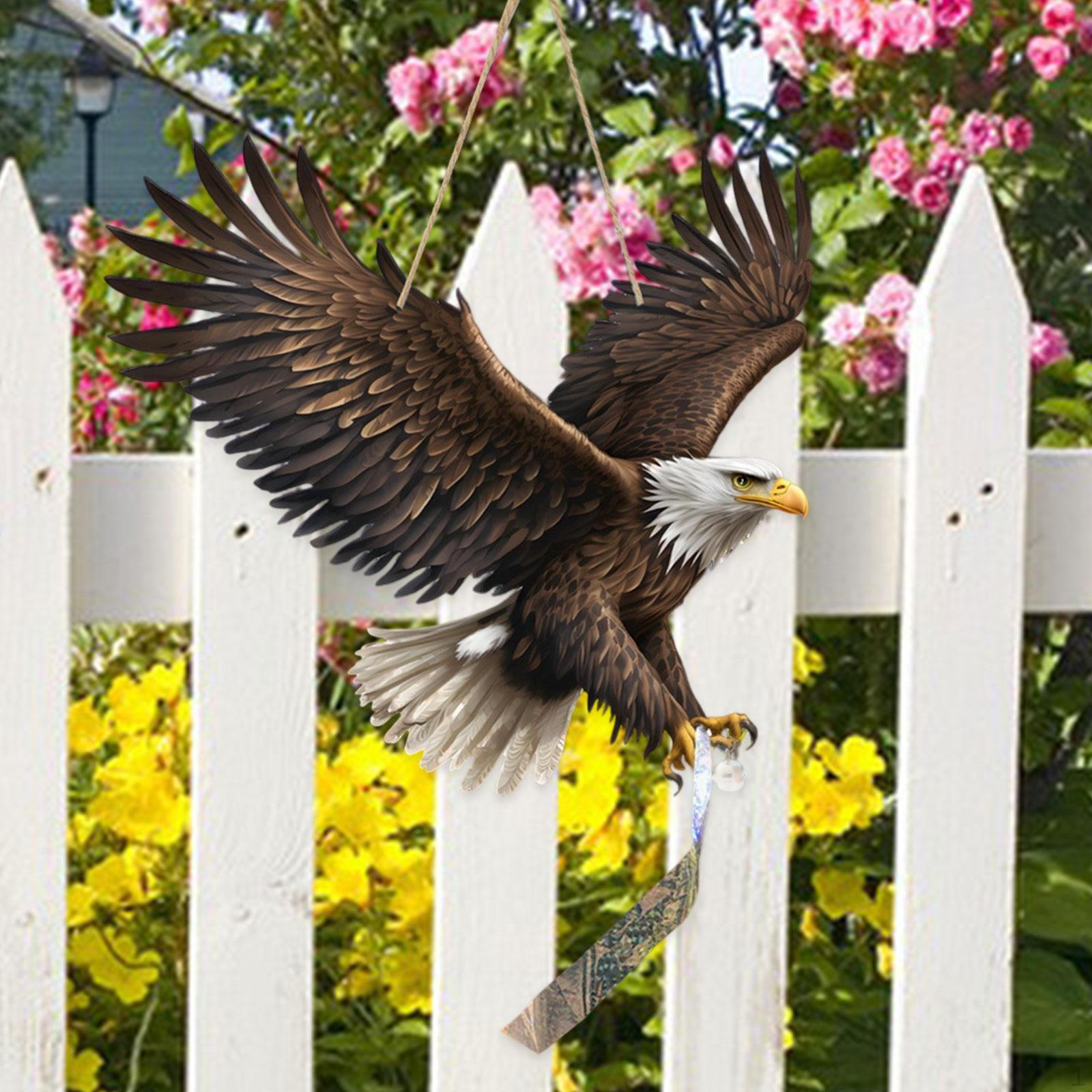 

Eagle Hanging Ornament 2D Flat Sign Creative Gift Unique Attractive Decoration Garden Style A