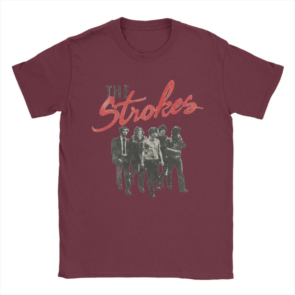 Unisex TShirt The Strokes Band Vintage Cotton Tees Short Sleeve T Shirts Crew Neck Tops Party