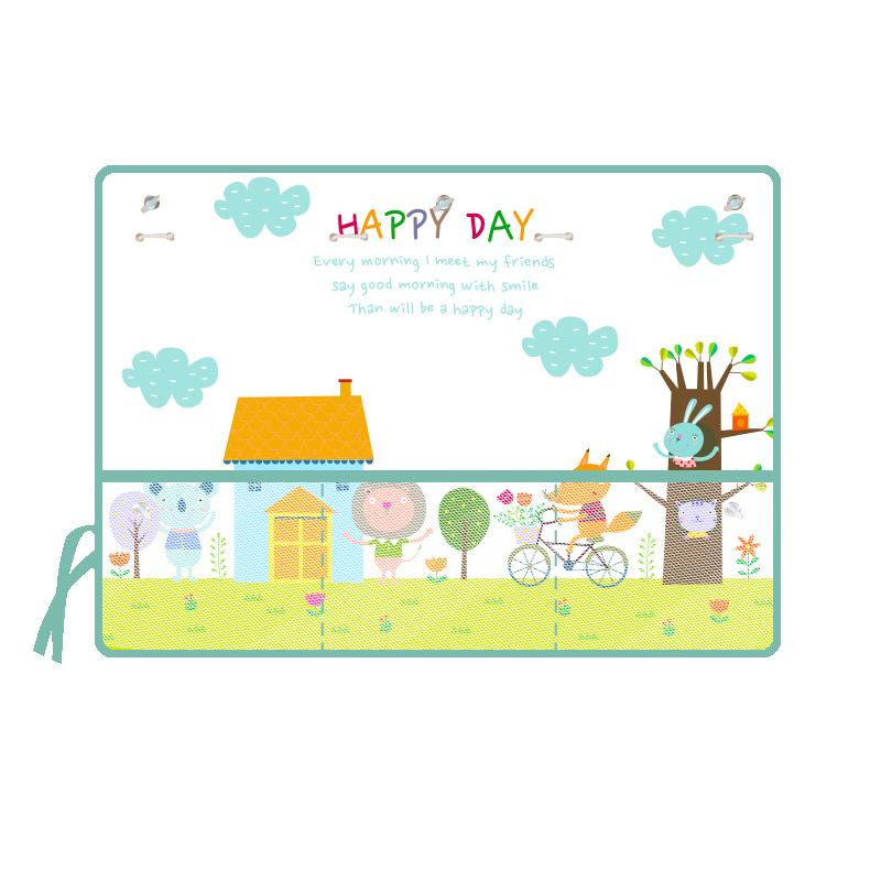 Lovely Car Curtain with Storage Net Pocket for Baby Window Sunshade Cover Kids Sunscreen Thermal Insulation Protection