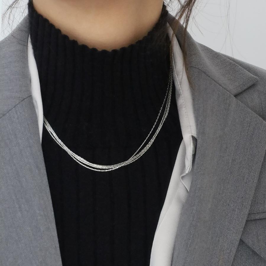 Минималистичное многослойное ожерелье из титановой стали - Французский дизайнерский тренд