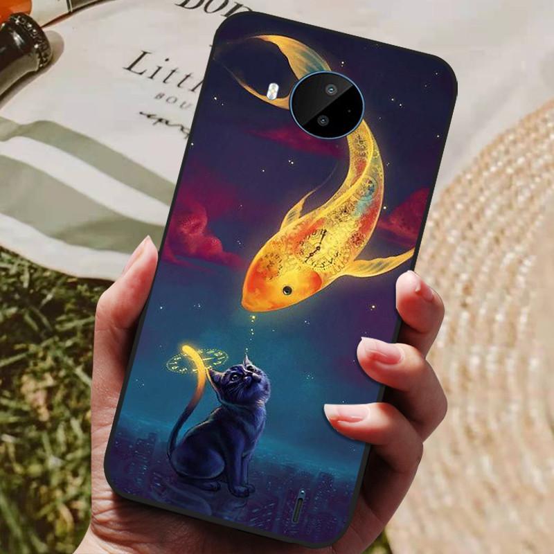 For Nokia C20 Case Soft TPU Silicone Cartoon Back Cover for Nokia C20 Plus Phone Cases TPU Black Bumper for NokiaC20 C 20 Plus