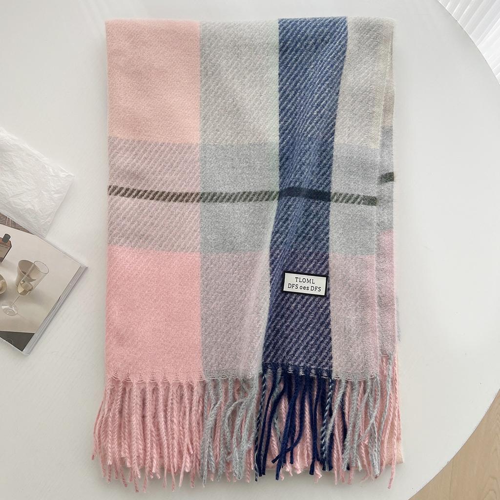 Autumn and winter Korean senior atmosphere warm scarf new Korean version couple student cute versatile thickened scarf