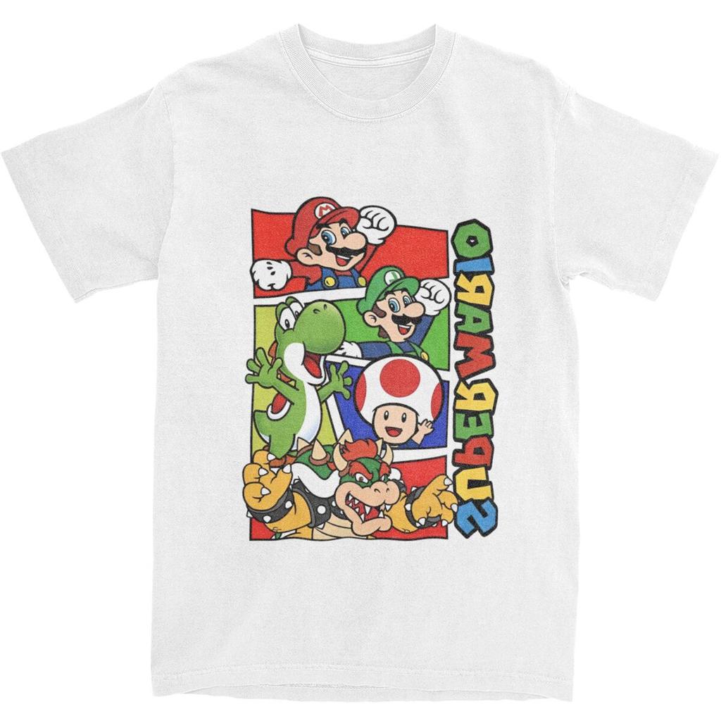 Kawaii Super MariosTshirts Unisex Short Sleeve O-neck Summer Top Tee Fashion and Causal for Summer