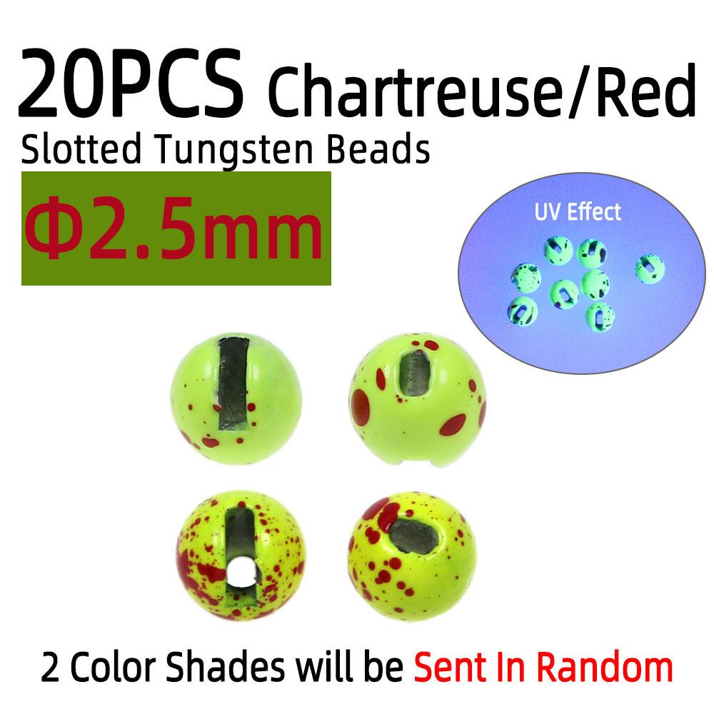 20 buc. Mărgele metalice de tungsten cu fante cu ochi cu puncte pentru pescuitul cu muscă de tungsten pe gheață Jig Cap de mărgele Material pentru legarea muștelor