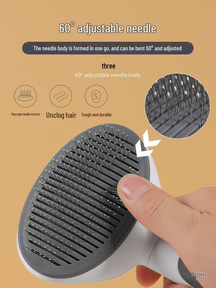 Pet Hair Removal Comb for Dogs & Cats – Detangles & Cleans Loose Hair