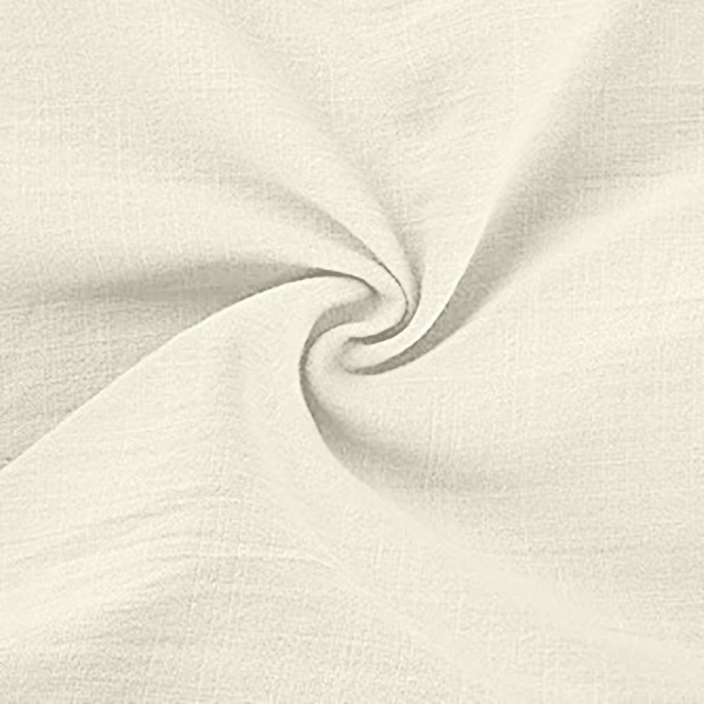 Men's Linen Long-sleeved Casual Shirt Collarless Standing Collar Summer Top