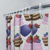 Kitchen Shower Curtain Set Sweet Treats Blueberries Strawberries Party Decorations For Bathroom Walls In Pink, Purple Chocolate