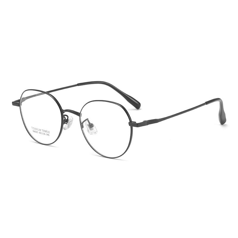 Pure Titanium Oval Eyeglass Frame 48: Fashionable, Lightweight, Unisex, and Perfect for Daily Commute.