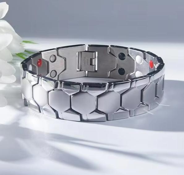 Bio Energy Medical Stainless Steel Bracelet Magnetic Couple Health Fashion Bio Therapy Jewelry for Sale