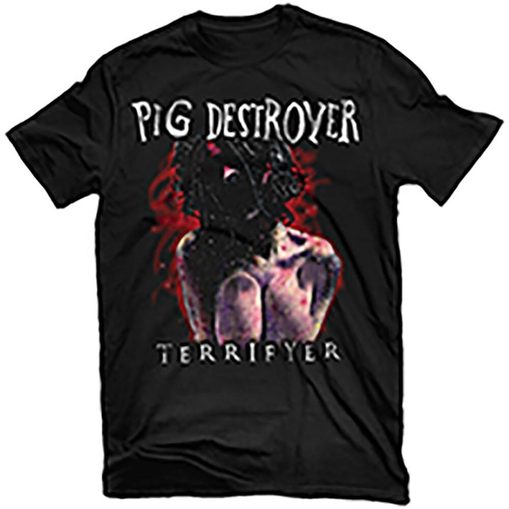 Винтажная мужская футболка Pig Destroyer Terrifyer Черная Унисекс Все размеры S-5xl Унисекс Футболка S