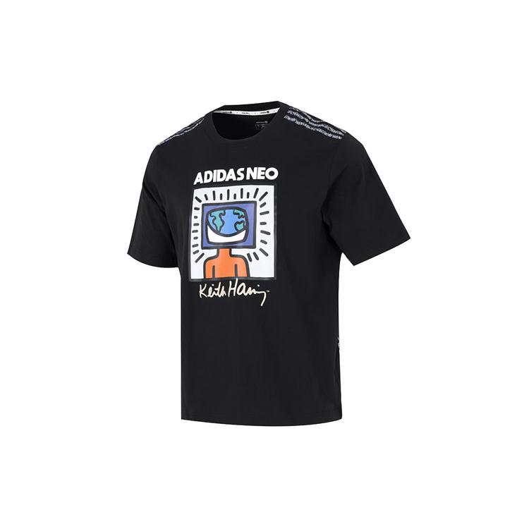 Adidas Neo Drop Shoulder Sleeve T-Shirt Men's Black HD7267