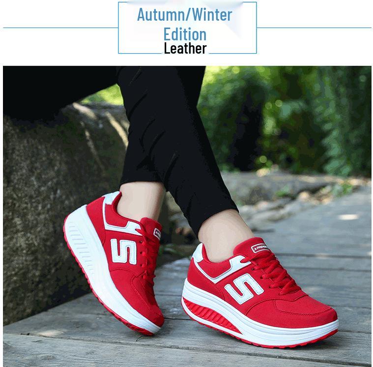 Women's Leather Breathable Low-Top Sneakers - Spring/Autumn Fashion Casual Lace-Up Shoes