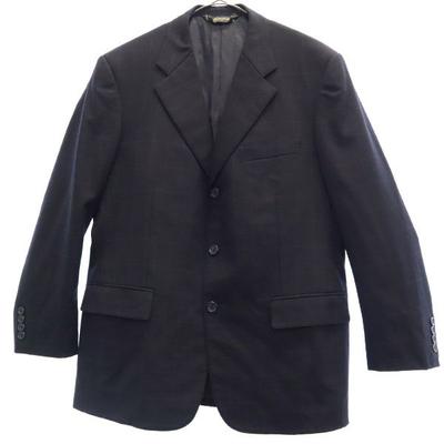 Veste tailleur à carreaux en mélange de laine 39SHT Marine Homme Occasion