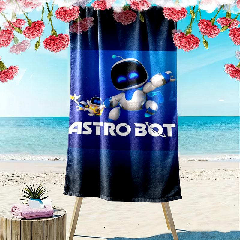ASTRO BOT Aufdruck Strandtuch, Großes Weiches Schnelltrocknendes Handtuch für Strand Camping Schwimmen