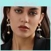 Alloy Geometric Fashionable Earrings For Women In Chic Gold Finish Plated