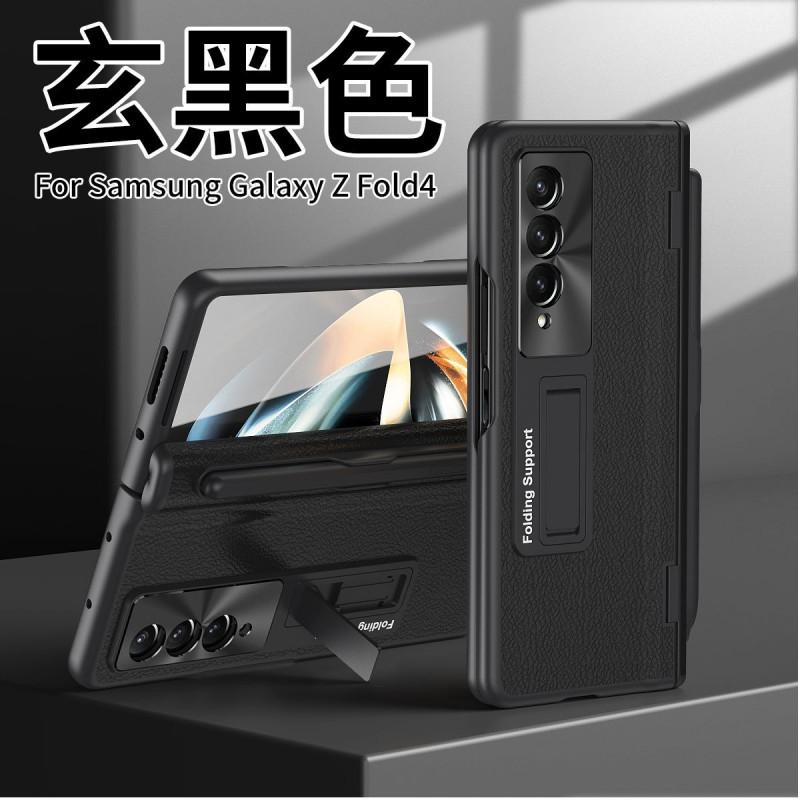 Magnetic Flip Case With Stylus Slot Kickstand Galaxy Z Fold8 Fold7 Fold6 Shockproof PU Leather Cover