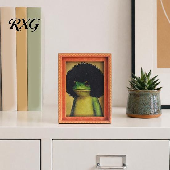 Hair Style Frog Magnet Abstract Refrigerator Magnet, Framed Hairstyle Fridge Animal Frame Home Kitchen Office Decoration Party Favors Magnetic