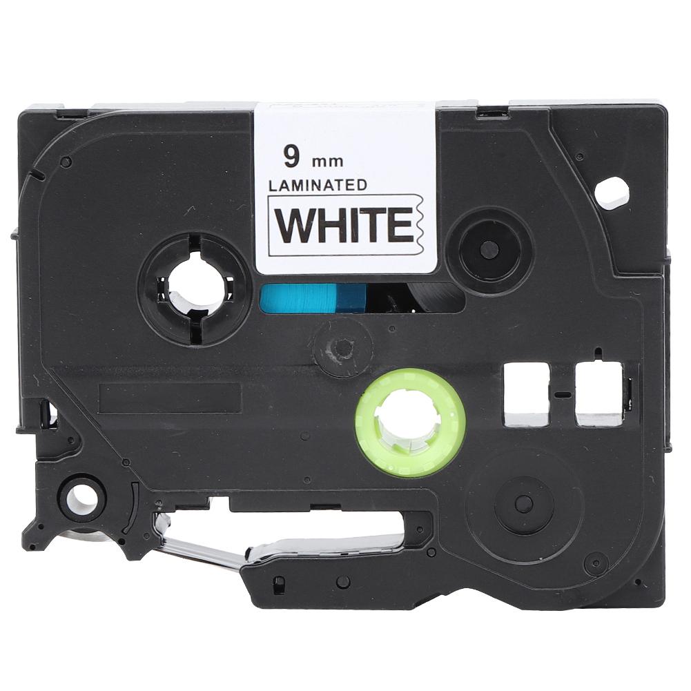 

Laminated Label Tape Black on White 9mm Label Maker Color Tape for Brother TZe-221 621