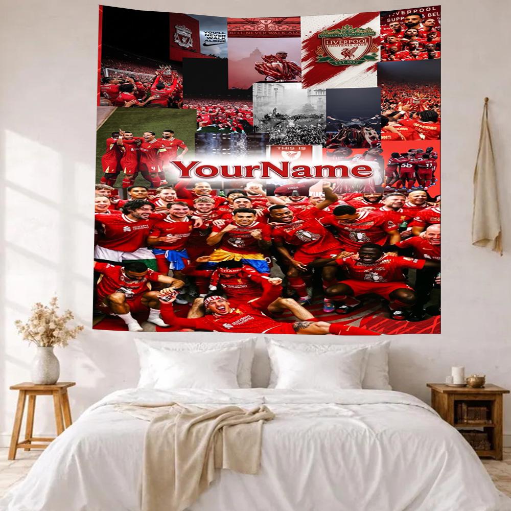 Liverpool Custom Your Name Wall Decor Tapestry Art For Pet Memorial Birthdaywedding Party Backdrop Family Gift