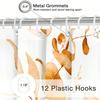 Autumn Leaves Shower Curtain: Embrace the Warm Brown Design, Soft Fabric, and Nature Vibes for Your Cozy Bathroom