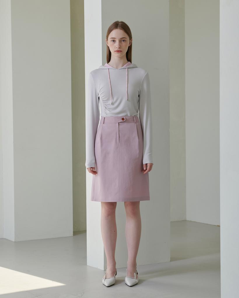 Mecheumua Lyocell A-Line Skirt_Pink