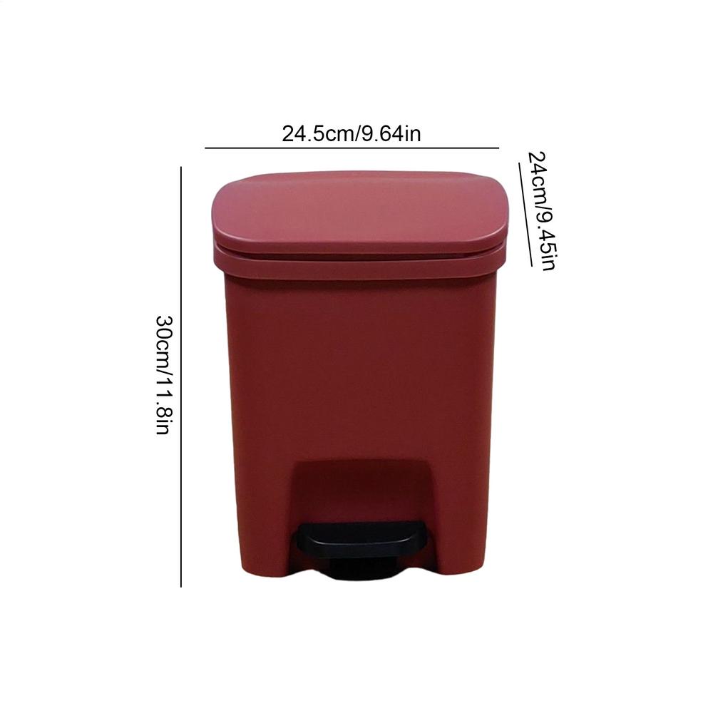 Bathroom Trash Can Hot Kitchen Trash Bin Rectangular Slim Garbage Can with Soft-Close Foot Pedal for Toilet Bedroom Living Room