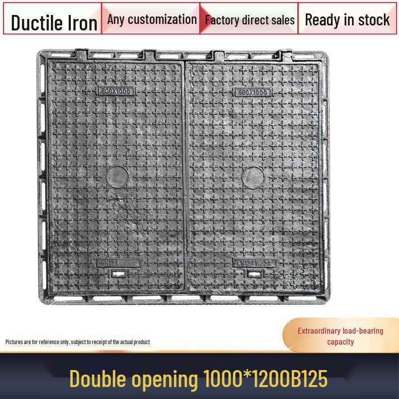 Square and Round Cast Iron Manhole Cover for Electric and Water Utilities
