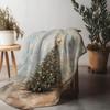 Tuniu Gemütliche Weihnachtsbaum-Fleece-Decke Weiche Warme Überwurfdecke für Sofa Bett Schlafzimmer Wohnzimmer Dekoration
