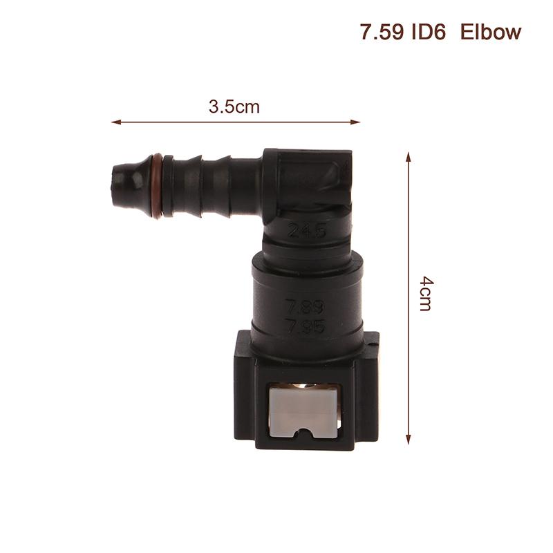 7.89 ID6 Auto Car Fuel Line Bundy Tee Hose Coupler Nylon Motorcycle Hose Coupler Quick Release Connect Connector Car Accessories