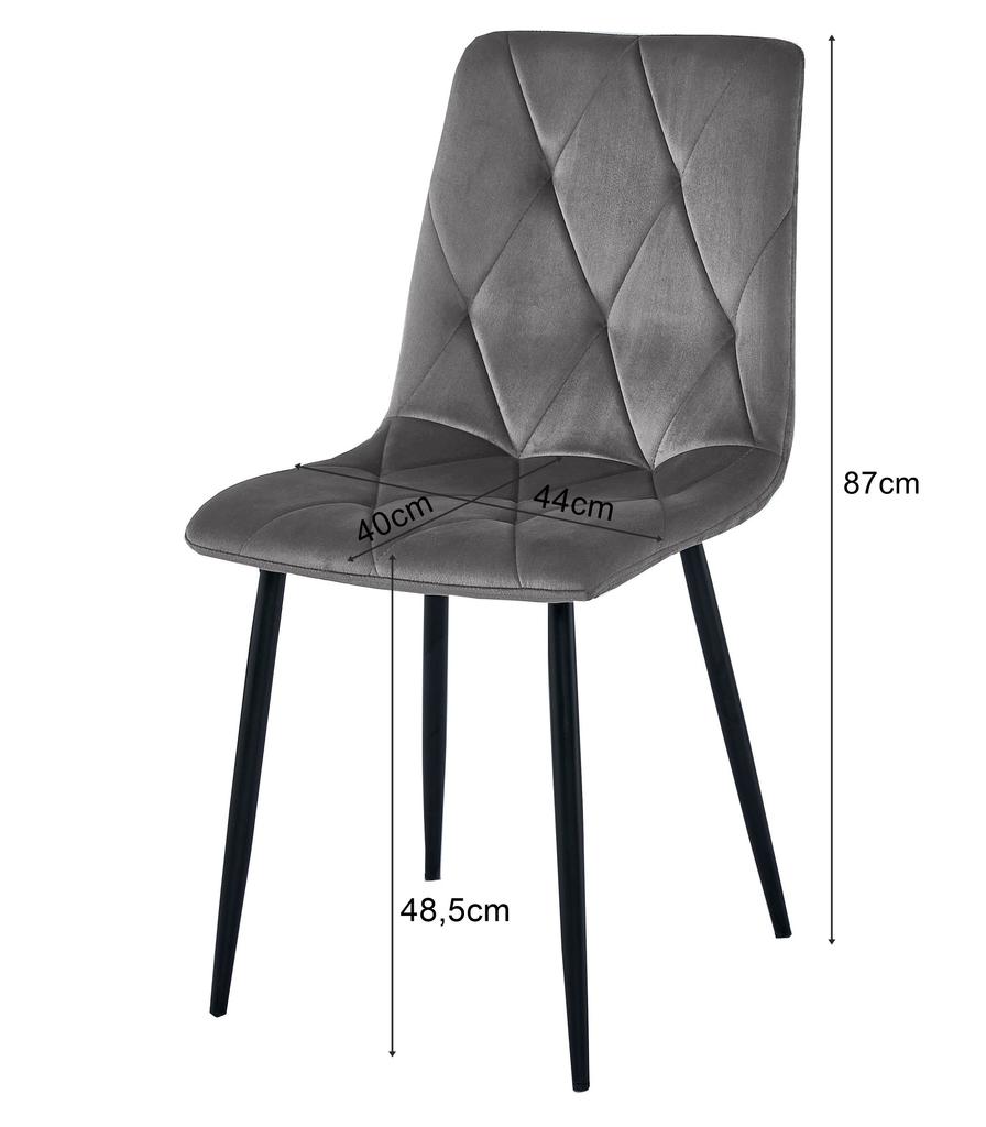 LIBRA chair - dark gray fabric / wood color legs x 2